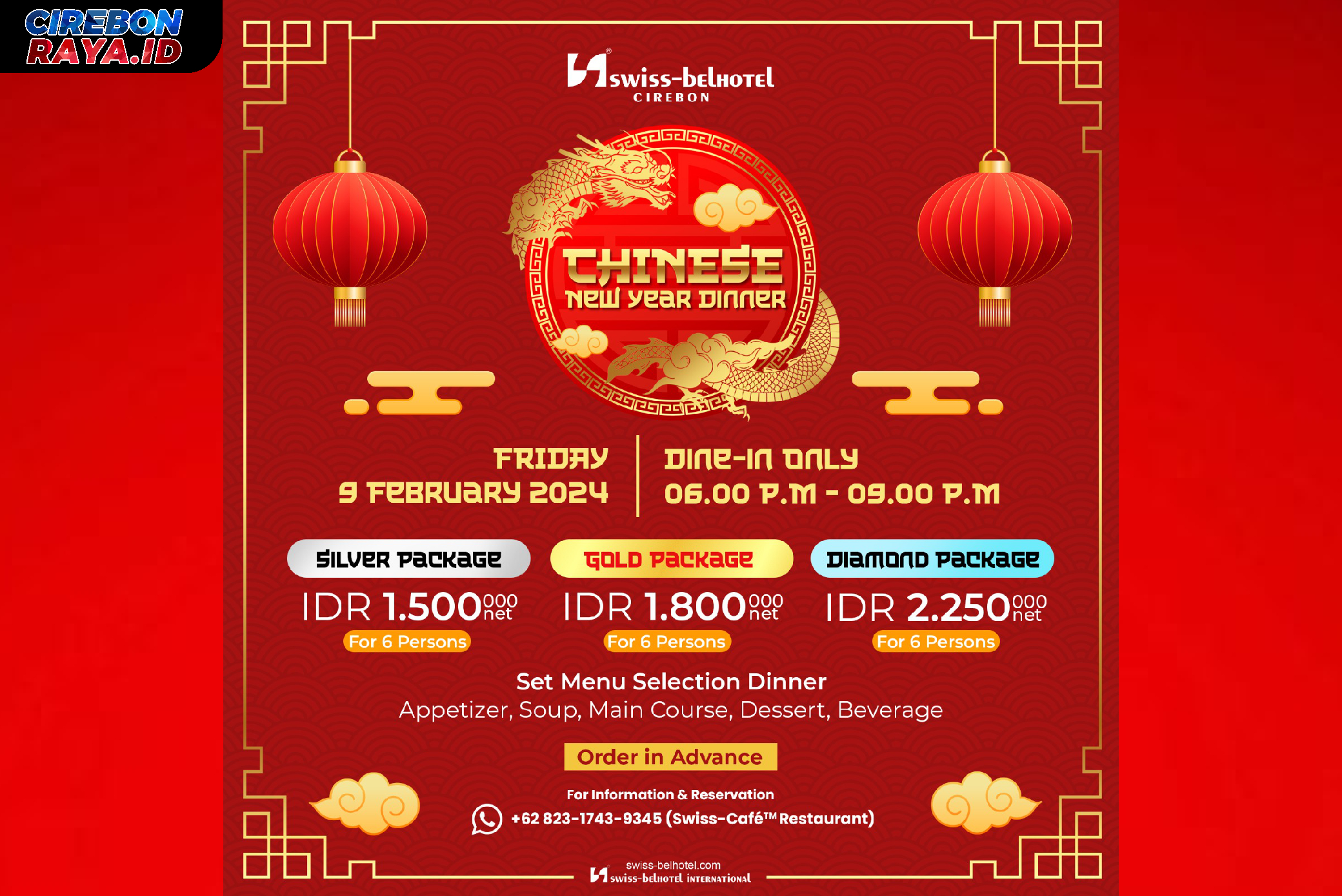 Swiss-Belhotel Sambut Imlek Dengan Paket Makan Malam Special 1 cirebon-raya