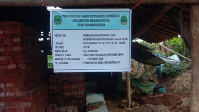 Diduga Asal-asalan, Proyek Aspal Hotmix di Desa Kramatmulya Tuai Sorotan